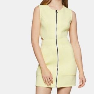 BCBG Yellow Cutout Dress